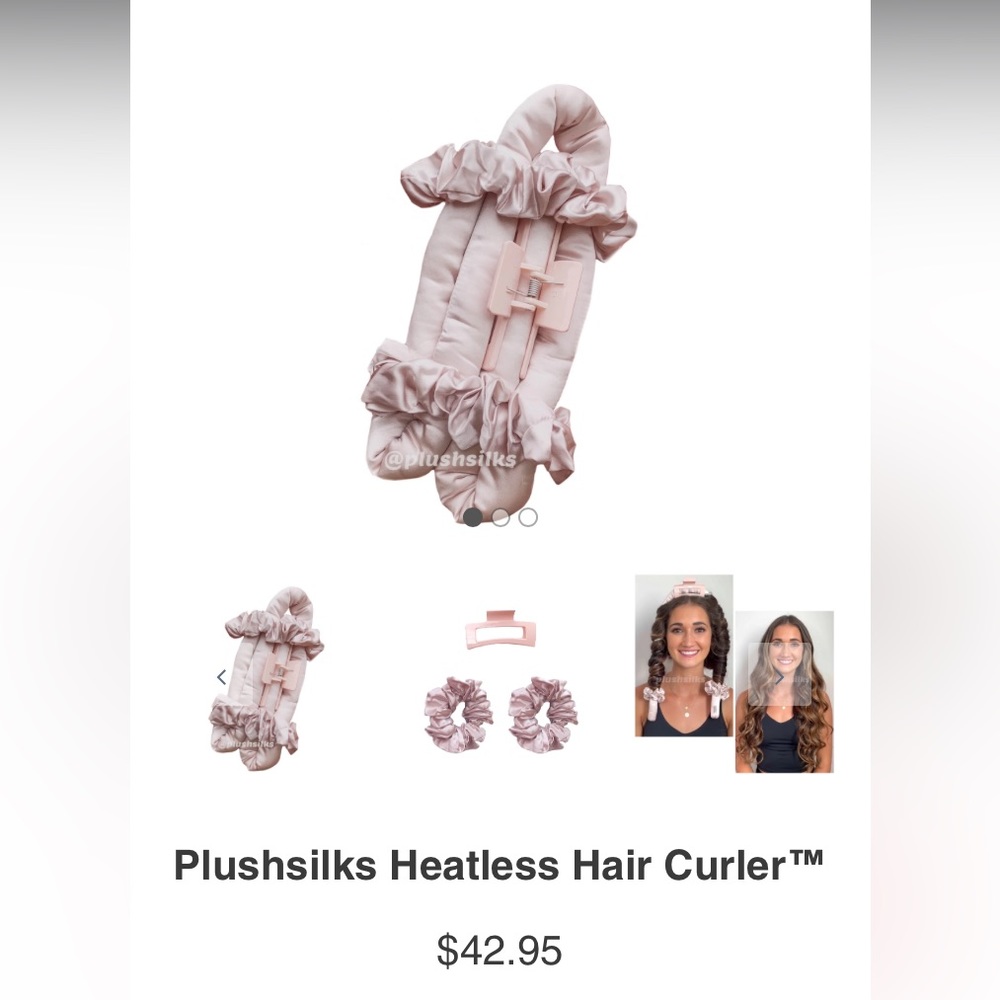 Brand New Plushsilks Heatless Hair Curling System